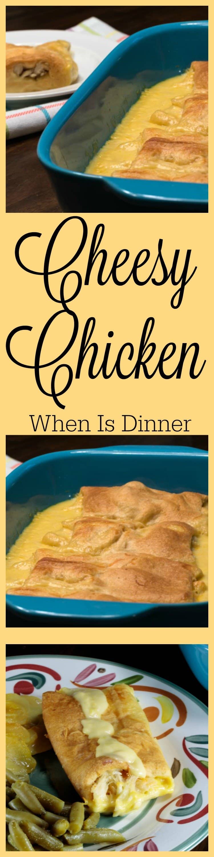 This Cheesy Chicken Crescent Roll Recipe is quick and easy to make. It has 5 ingredients and is ready in under 30 minutes. Delicious!!!