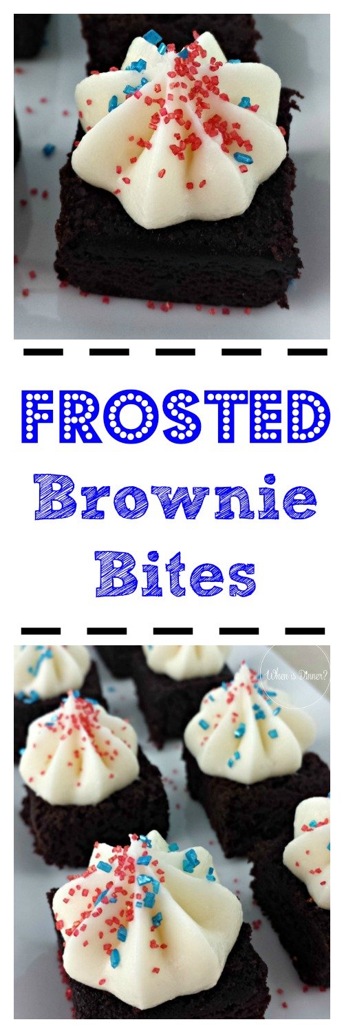 Frosted Brownie Bites When is Dinner