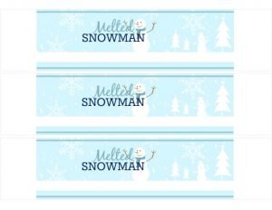Melted Snowman Water Bottle Labels - DIY Printables - When is Dinner ...