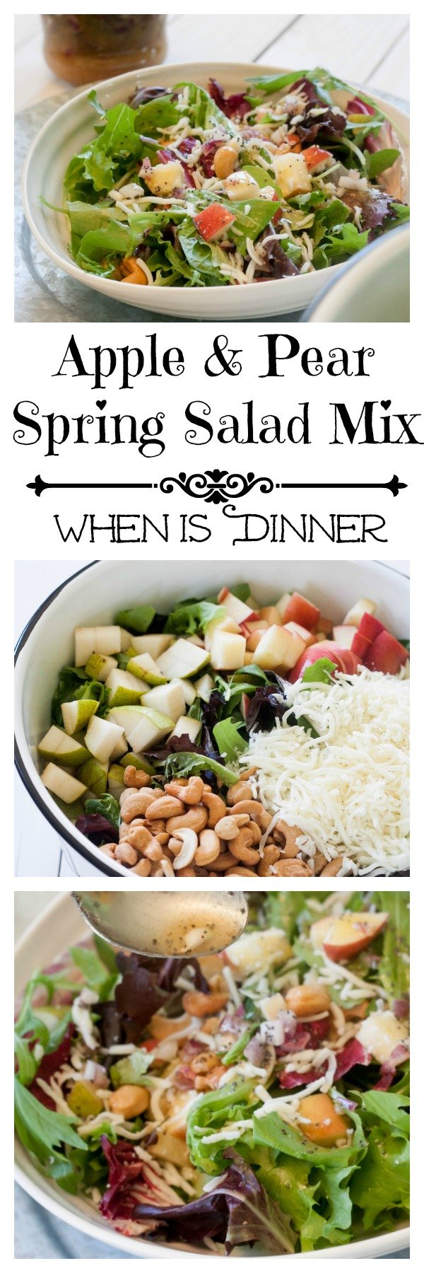 Apple Pear Spring Salad Mix When is Dinner