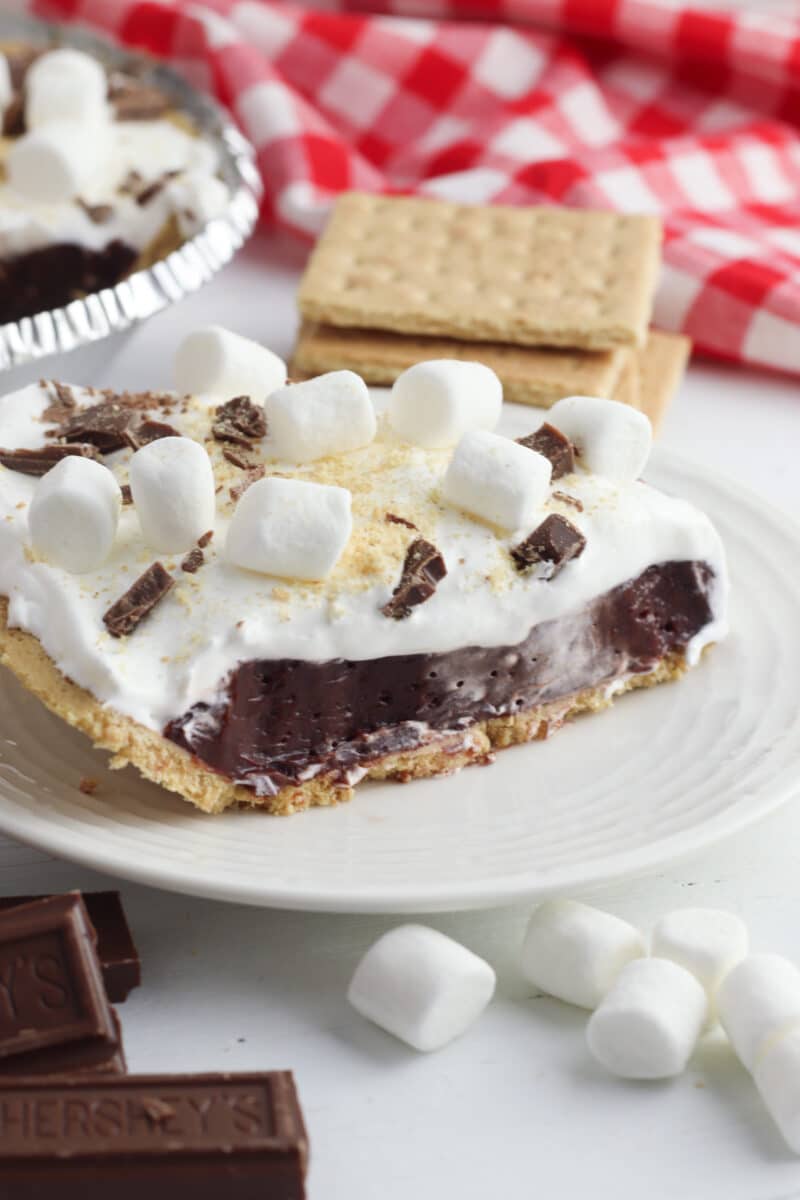 Easy No Bake S'mores Pie - When is Dinner? No Bake S'mores Pie