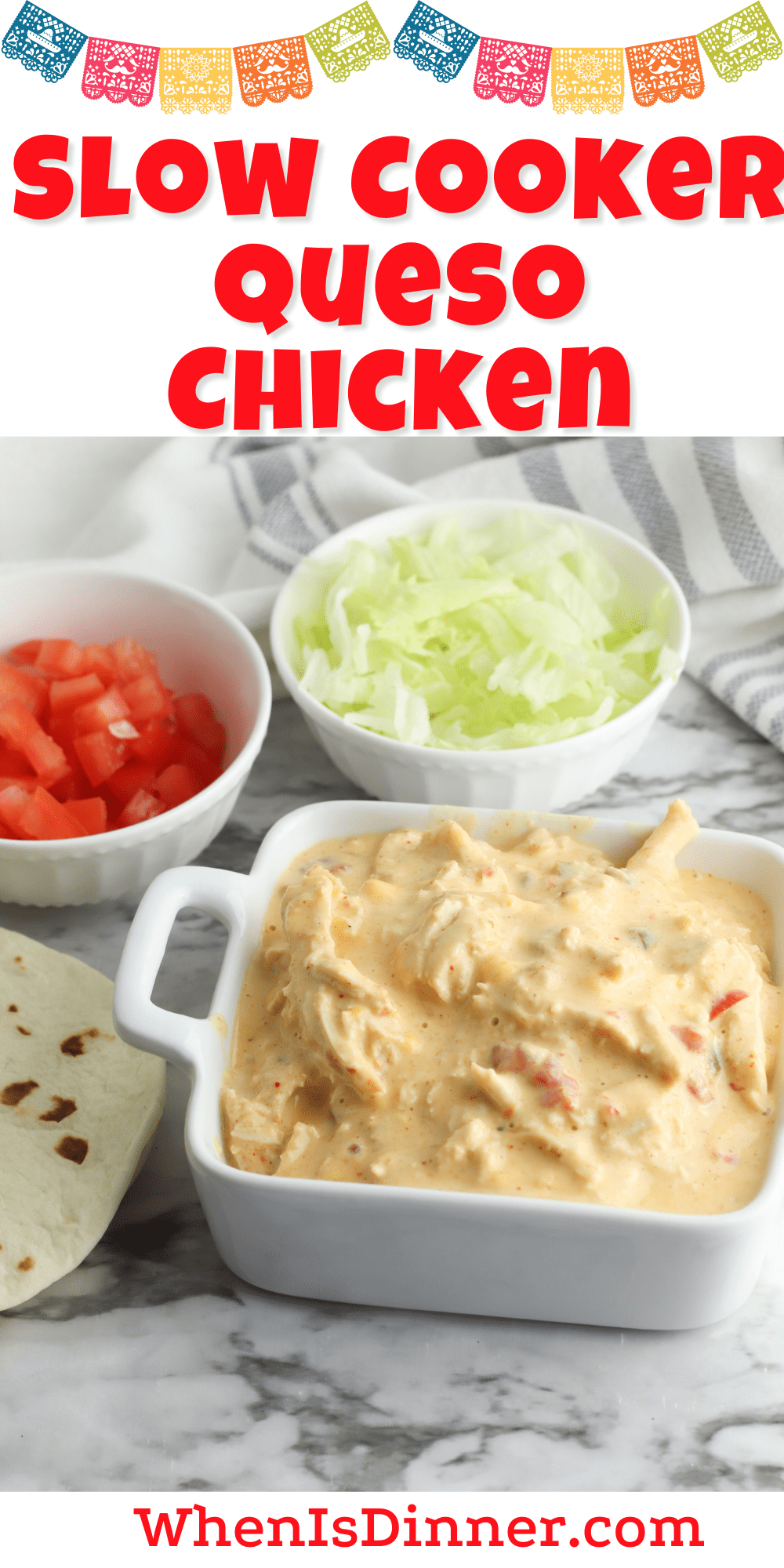 Slow Cooker Queso Chicken Tacos When is Dinner Queso Chicken