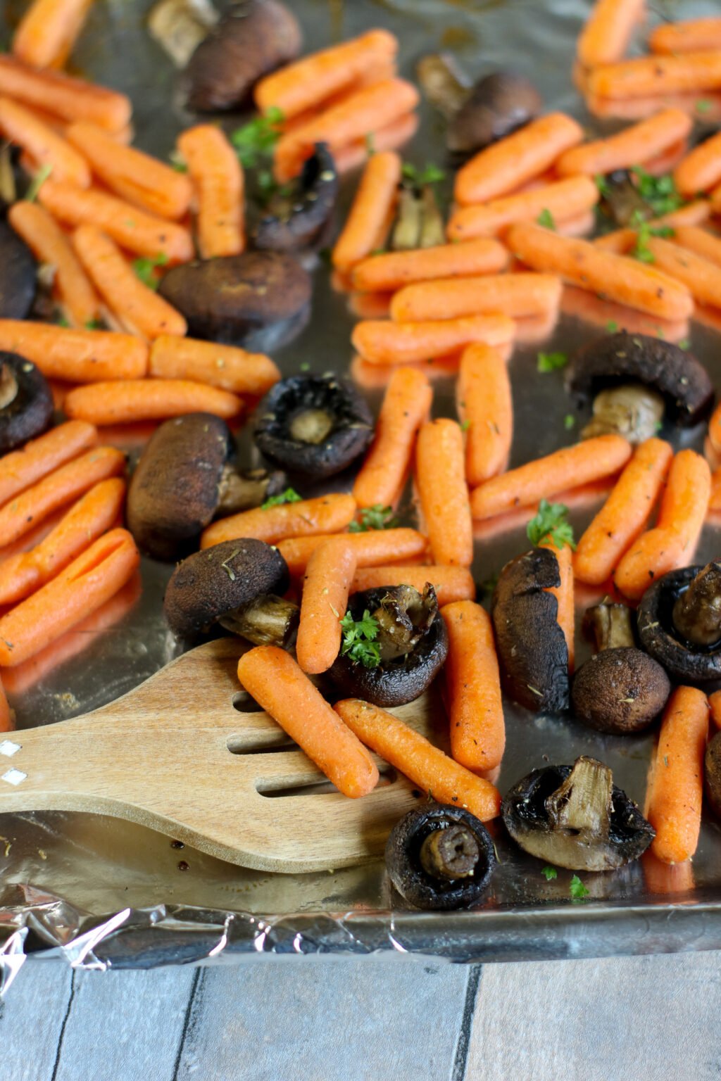Roasted Carrots and Mushrooms When is Dinner