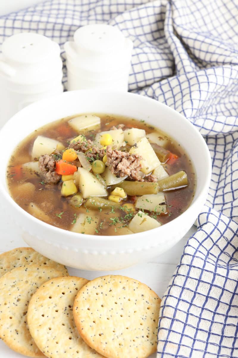 Ground Beef Vegetable Soup When is Dinner