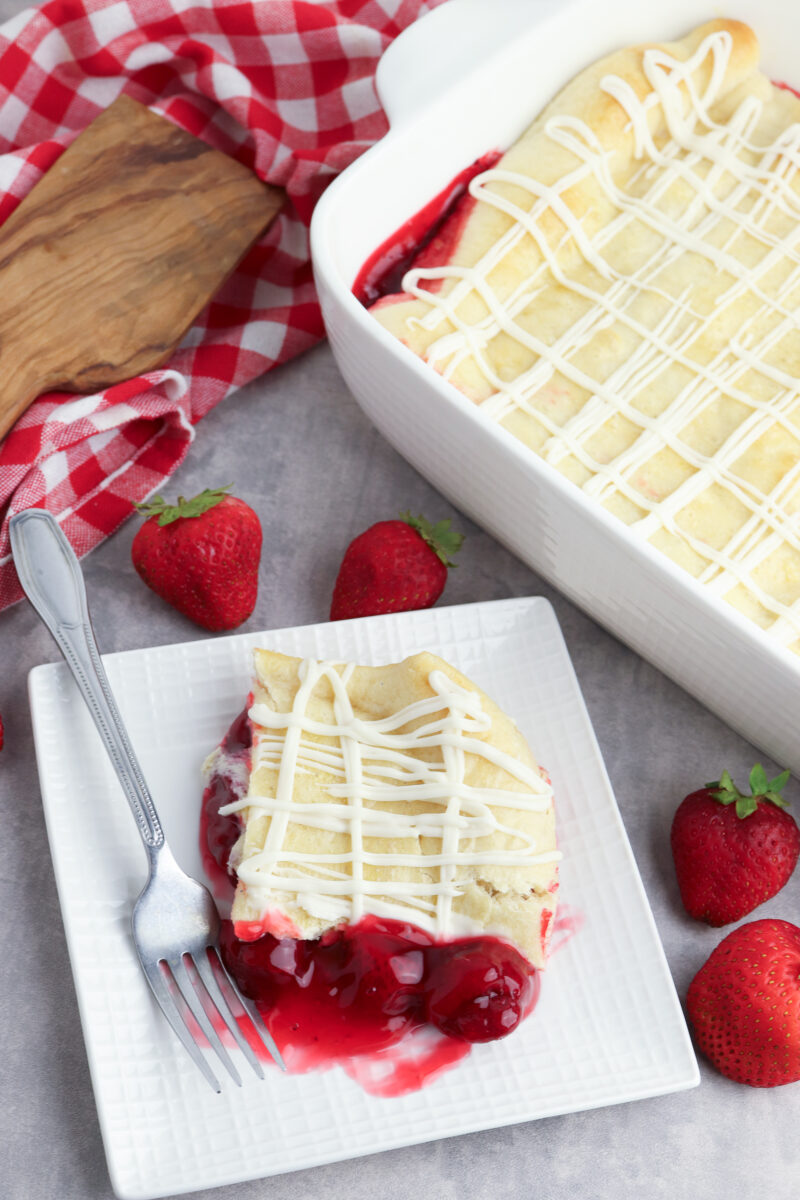 Crescent Roll Strawberry Cobbler